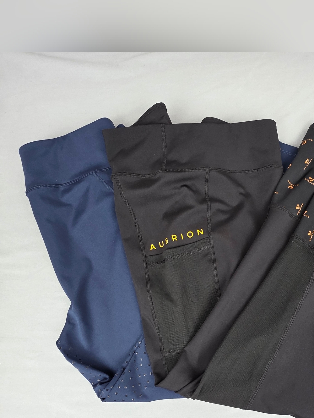 2 Pairs Aubrion Summer Breeches Full Seat Large Navy/Black Phone Pockets Vented